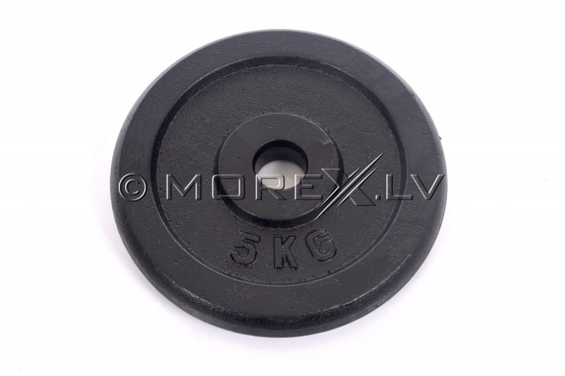 Steel weight disk for barbells and dumbbells (plate) 5kg (26.5mm)