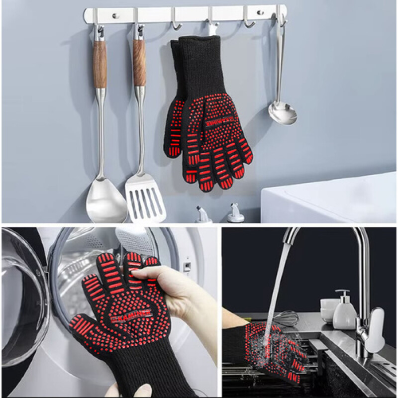 Heat-resistant grill gloves