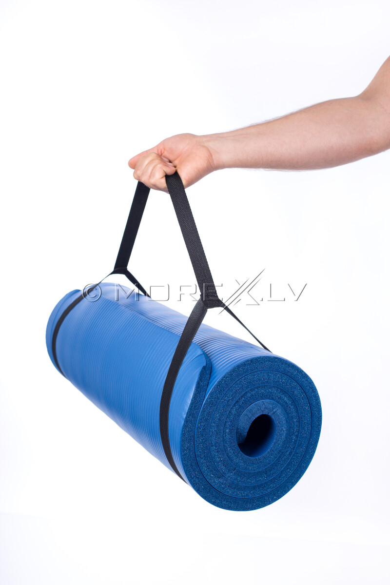 Yoga pilates exercise sport mat 179х1,5х60 cm, blue