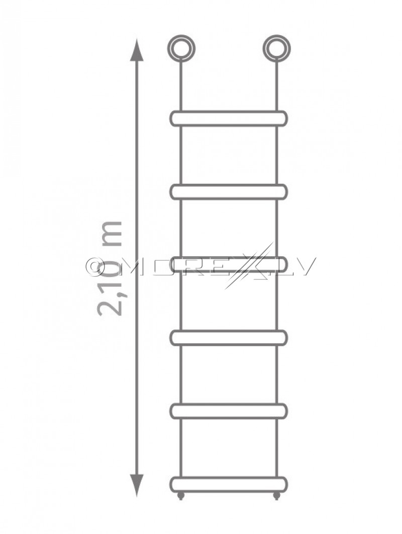 Веревочная лестница КВТ 210 см, 6 перекладин