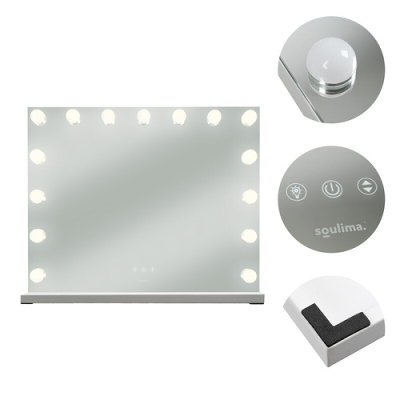 LED-зеркало в голливудском стиле, 58x46 см