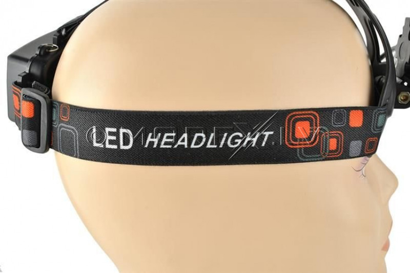 LED headlamp, 4 modes, 3 lamps