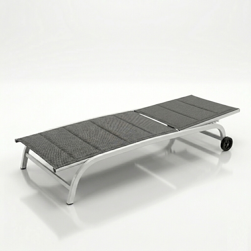 Päevitustool 188x61x54 cm, valge-hall