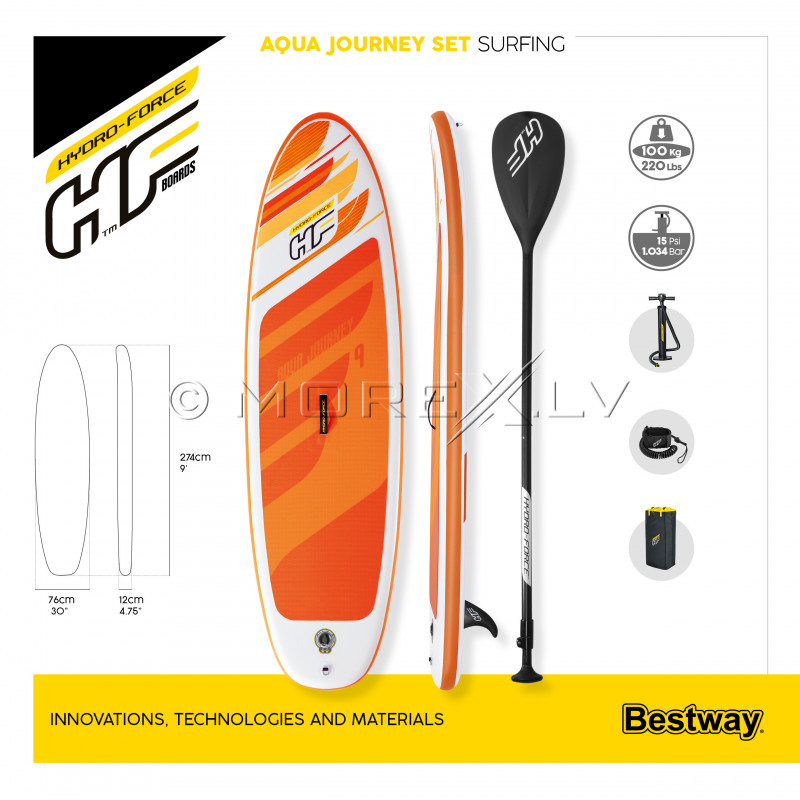 SUP laud Bestway Aqua Journey 65349, 274x76x12 cm