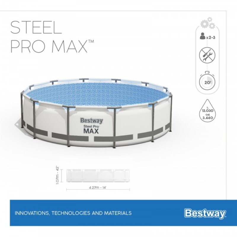 Karkassbassein Bestway Steel Pro Max Set 427x107 cm, koos filterpumba ja aksessuaaridega (56950)