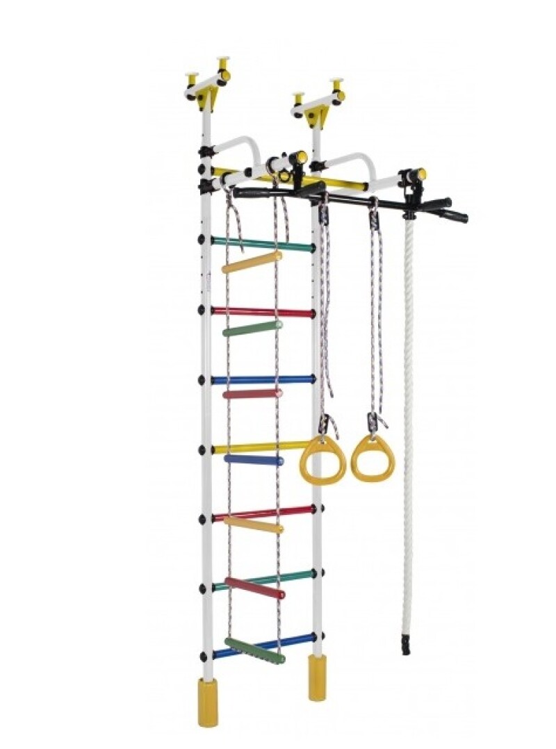 Laste rootsi sein GIRAFFE valge-vikerkaar, 235-293x95x75 cm