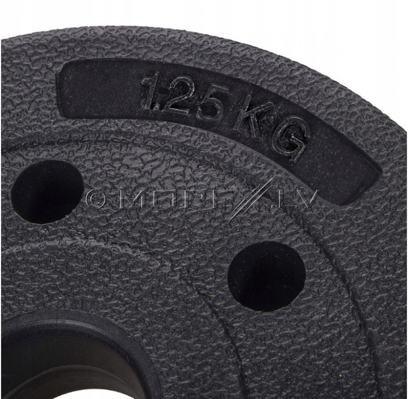 Vinila svaru disks hantelēm un stieņiem 1.25 kg (31.5 mm)