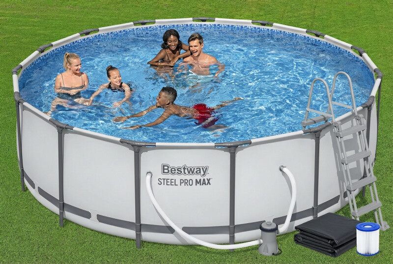 Каркасный бассейн Bestway Steel Pro Max Set 488x122 см, с фильтрующим насосом и аксессуарами (5612Z)
