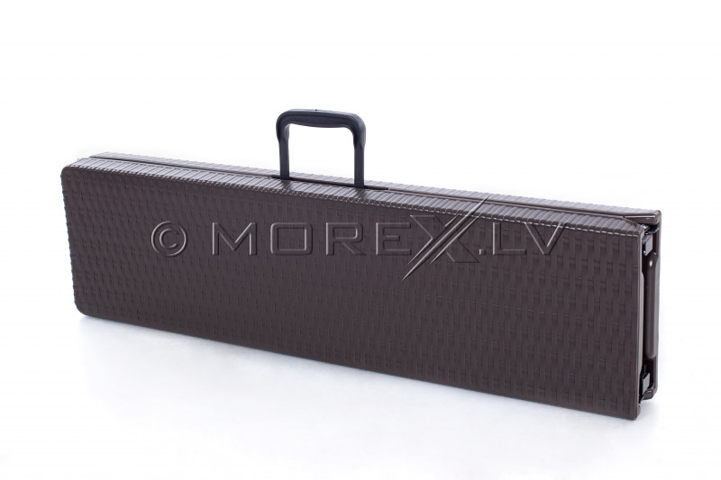 Rotangdisainiga kokkupandav laud 183x76 cm + 2 Kokkupandav laud