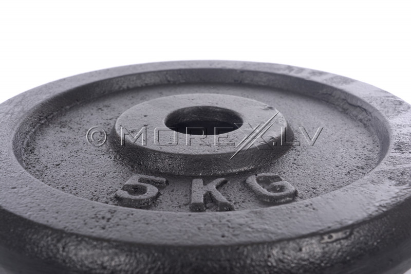 Steel weight disk for barbells and dumbbells (plate) 5kg (26.5mm)