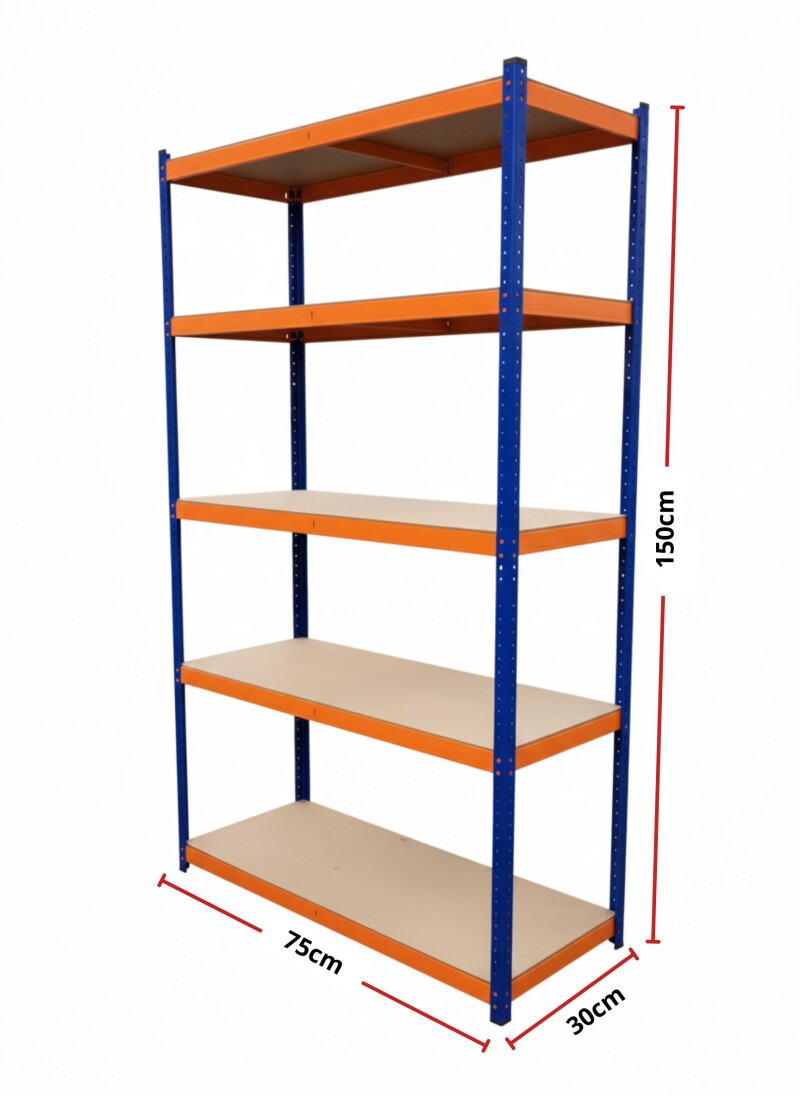 5-tasemeline stellaaž 150x75x30 cm