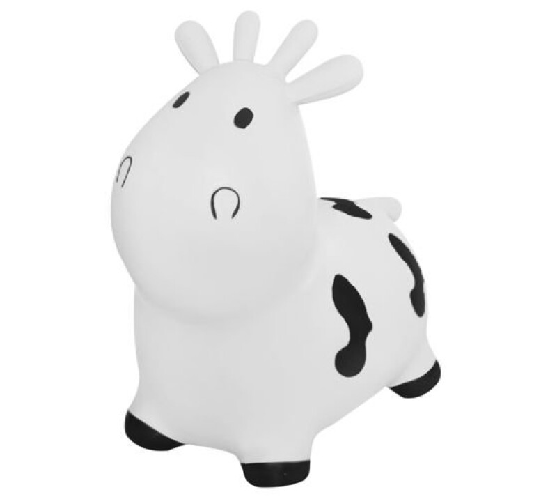 Children Rubber Bouncy Cow Toy, white