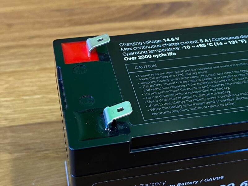 Lithium battery for echo sounder Green cell LifePO4 12V 7A