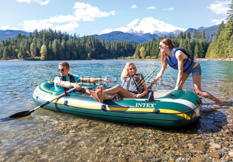 Täispuhutav kummipaat Intex SEAHAWK 3 BOAT SET (295x137x43)