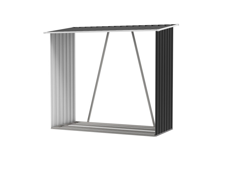 Metallist puukuur (puiduriiul) välistingimustesse, 163x83x154 cm