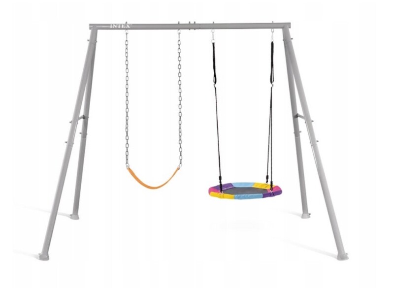 Bērnu rotaļu laukums ar šūpolēm stārķa ligzda (2in1) Ø 81 cm, Intex 44126