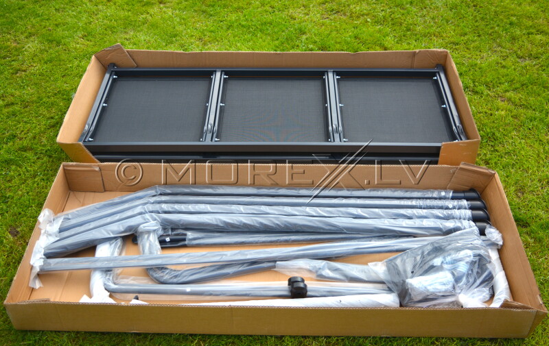 Aiakiik 170x110x153 cm, 3-kohaline, tekstiilist, must