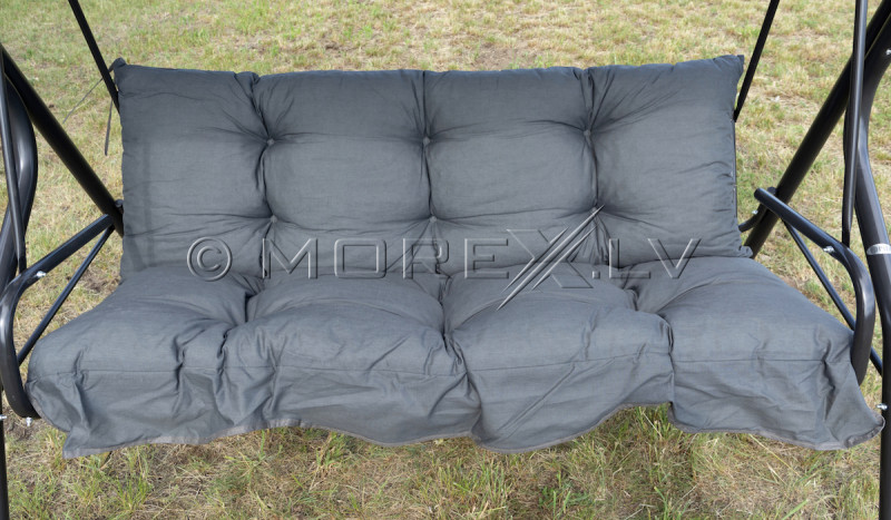 Replacement garden swing cushion set LUNA,130х45 cm, grey