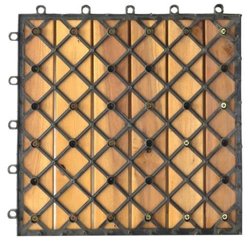 Wooden tiles 30x30cm - set of 10