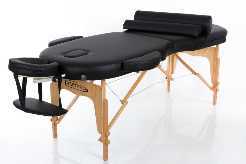 Massage Table + Massage Bolsters RESTPRO® VIP OVAL 3 BLACK