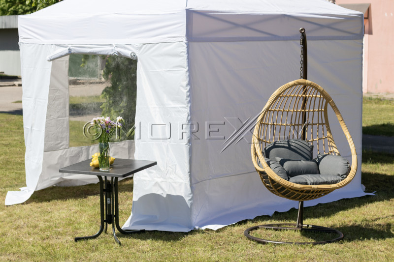 Pop Up kokkupandav telk 2.92x2.92 m, seintega, valge, H-seeria, teras (telk, paviljon, varikatus)