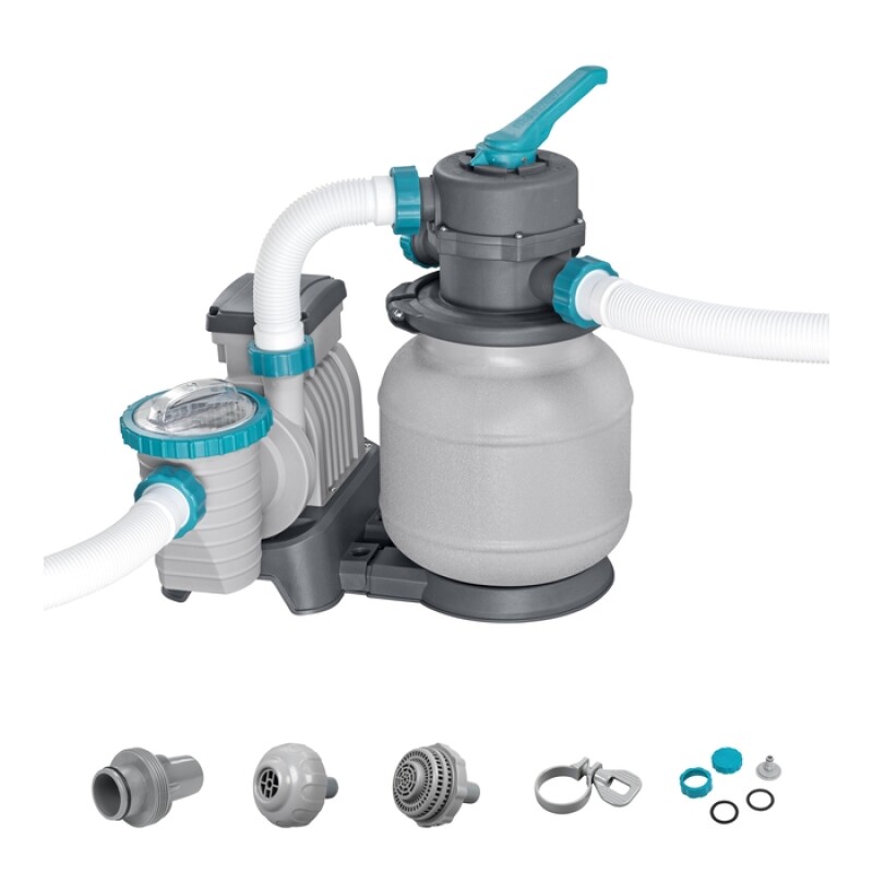 Bestway 58497 песочный фильтрующий насос для бассейна 6056 Л, резервуар 9 кг