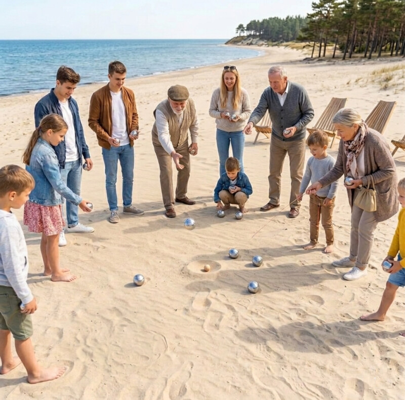 Petanque komplekt 6 palli ja kotiga (boccia)