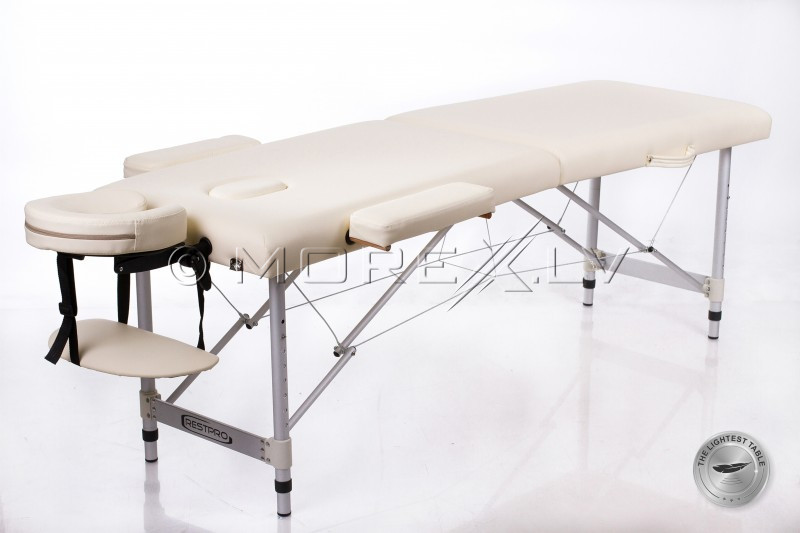 Massage Table + Massage Bolsters RESTPRO® ALU 2 S Cream