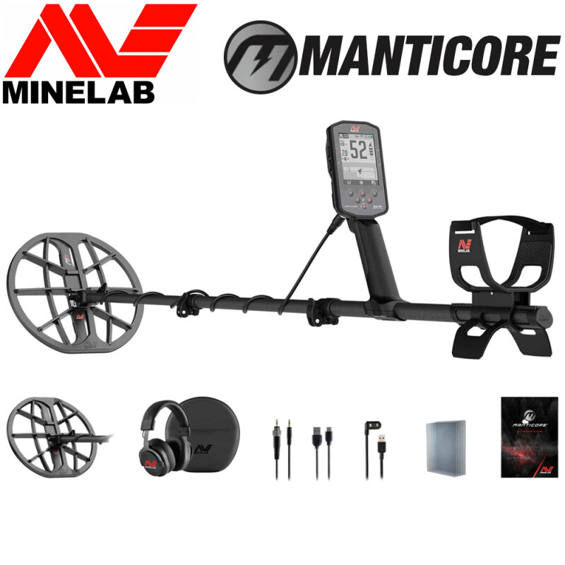 Metal detector Minelab Manticore + 2 GIFTS: Coils 15 x 12″ M15 DD + 9″ M9 Double