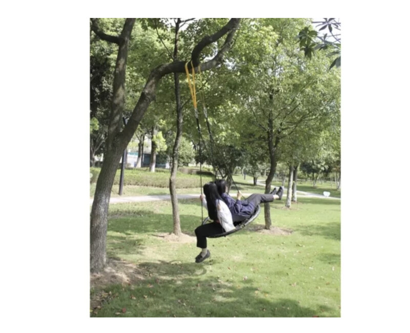 Laste Kiigekure pesa Ø 100 cm, must