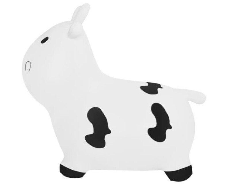 Children Rubber Bouncy Cow Toy, white