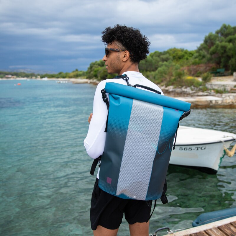 Veekindel kott Jobe Drybag 30L, valge-sinine