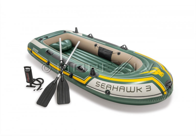 Täispuhutav kummipaat Intex SEAHAWK 3 BOAT SET (295x137x43)