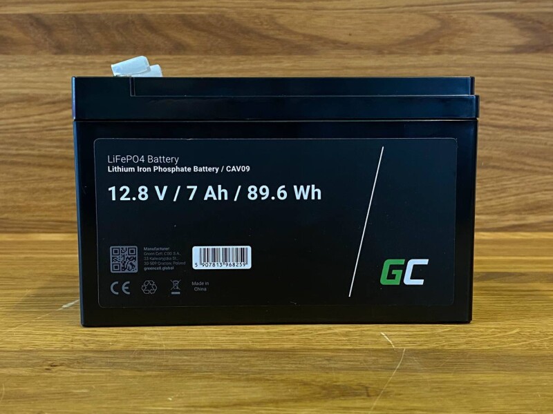 Litija akumulators priekš eholota Green cell LifePO4 12V 7Ah (dziļās izlādes)