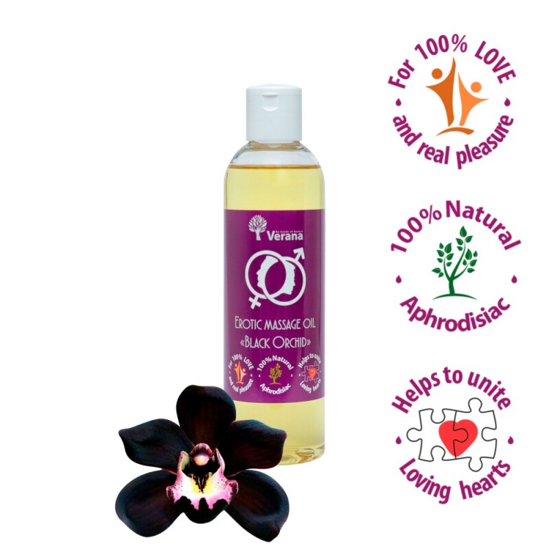Erotic massage oil Verana, Black Orchid 250ml