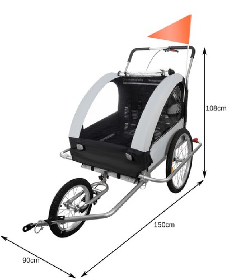 Cushioned bicycle trailer