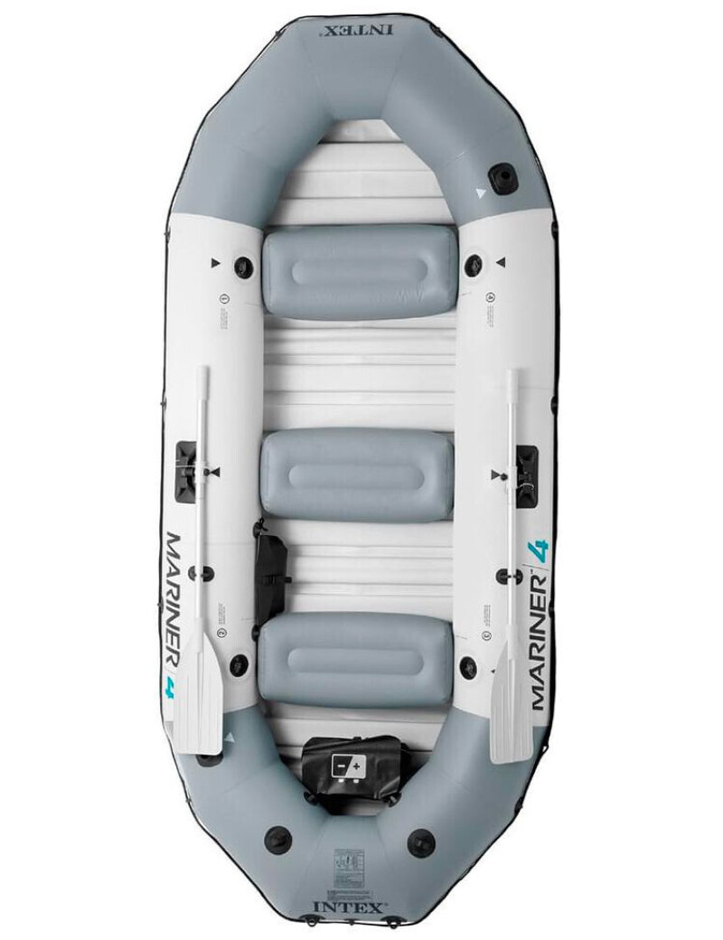 Intex MARINER 4 FULL SET with Neraus NRS 36X + Marine Dual Purpose Battery 95Ah