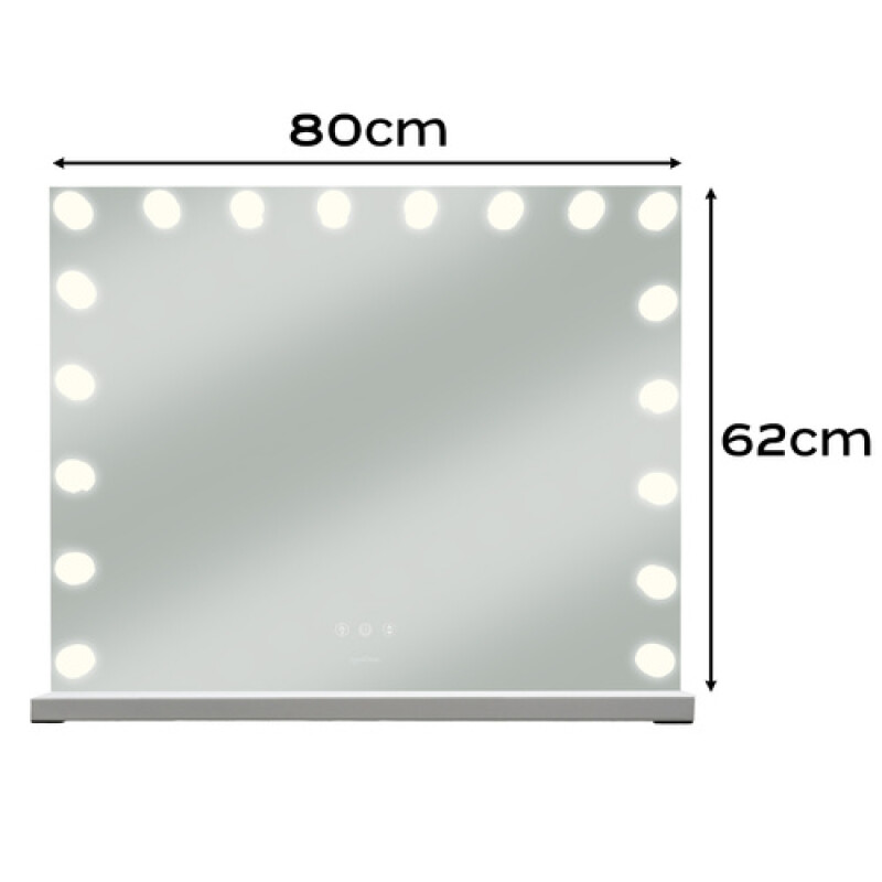 LED-зеркало в голливудском стиле, 80x62 см