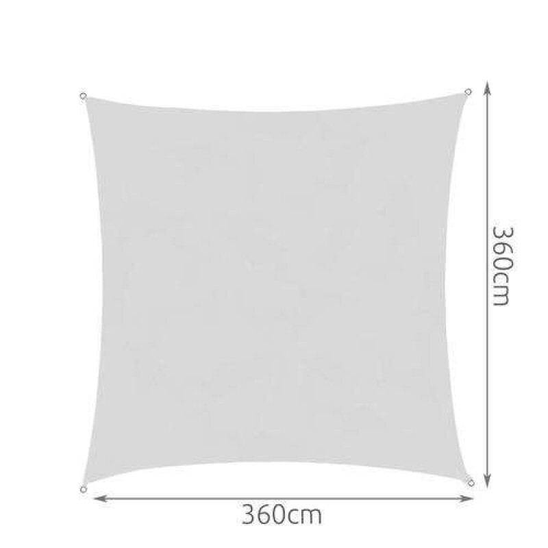 Päikesevari 3.6x3.6 m ruut, hall