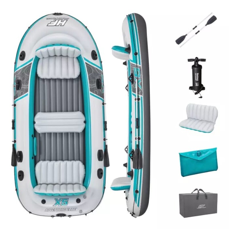 Inflatable 5-seat boat Bestway Adventure Elite X5 Raft, 364x166x45 cm, 65159