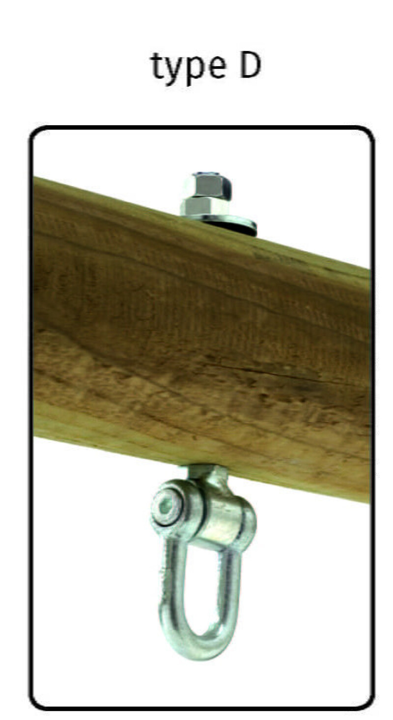 Läbiskinnitus kiige jaoks, tüüp D+, 160 mm