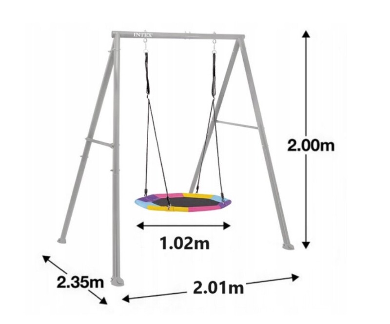 Mänguväljak koos pesukiigedega Ø 102 cm, Intex 44112