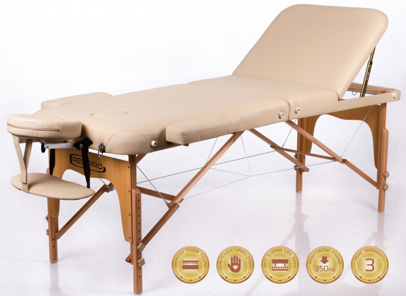 Kokkupandav massaažilaud RESTPRO® Memory 3 Beige