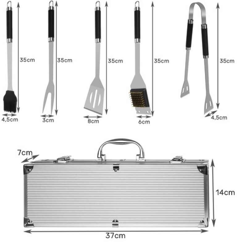 Набор инструментов для гриля, 5 шт с сумкой