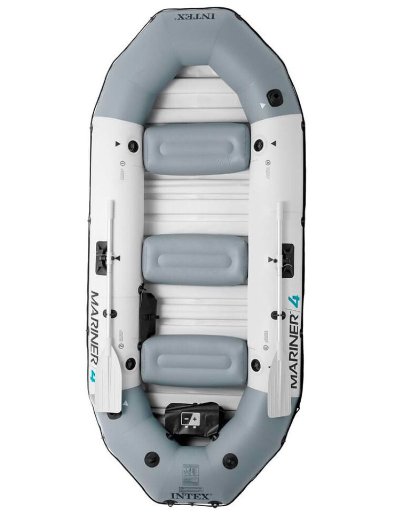 Intex MARINER 4 FULL SET with Neraus NRS 36X + Marine Dual Purpose Battery 110Ah