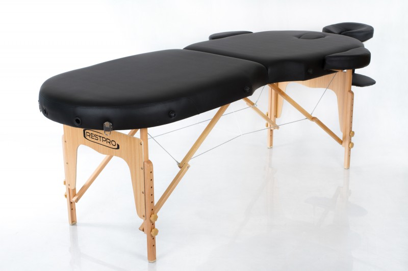 Massage Table + Massage Bolsters RESTPRO® VIP OVAL 2 BLACK