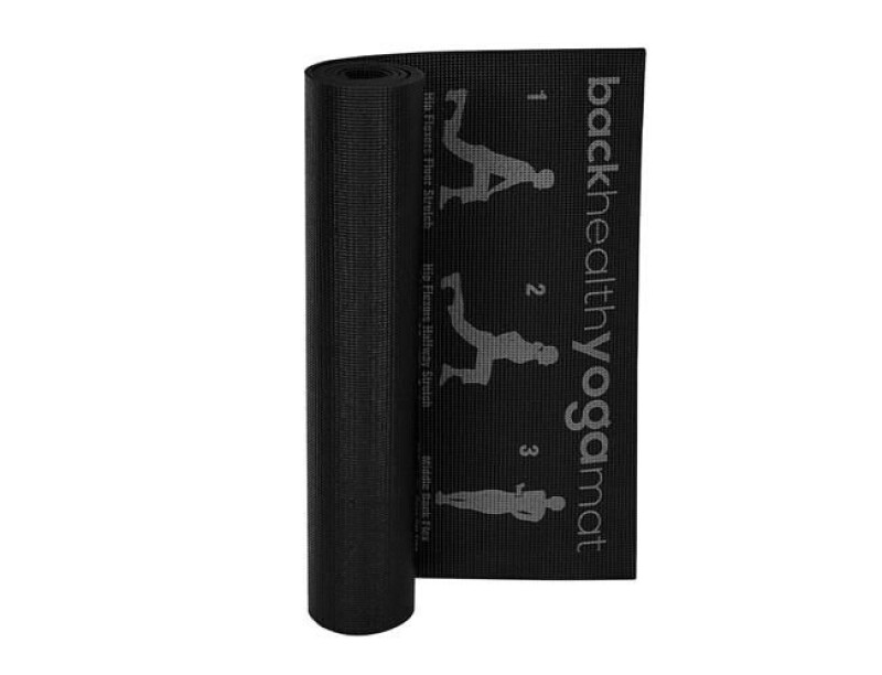 Gimnastikos yoga fitness pilates kilimėlis 173х61х0,6 cm, juodas