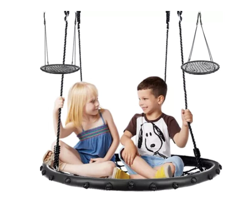 Laste Kiigekure pesa Ø 100 cm, must