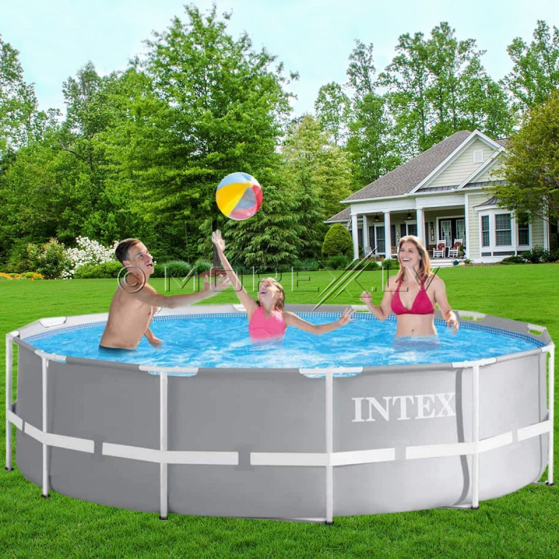Karkasinis baseinas Intex Prism Frame Premium Pool Set 366x99 cm, su filtruojančiu siurbliu ir priedais (26716)