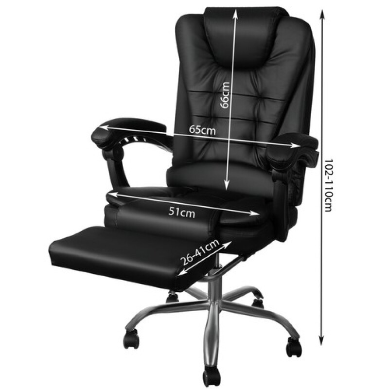 Office Chair with a footrest, black (16224)